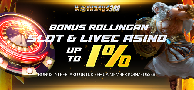 BONUS ROLLINGAN SLOT & CASINO 1%
